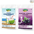 Yeshvi NATURAL Tender Coconut Water Powder &amp Kokum Jamun Fruit Juice Powder Combo Pack Instant Mix Drink Easy to Make Beverage 200gm