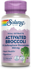 SOLARAY Activated Broccoli Seed Extract 350 mg 10% Sulforaphane Glucosinolates for Antioxidant Support Heart Health and Digestive Support Vegan and Lab Verified 30 Servings 30 VegCaps