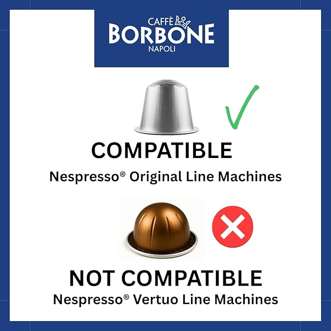 Caffè Borbone Crema Classica Aluminum Capsules Compatible with Nespresso Original Machines Medium Roast 100 Count