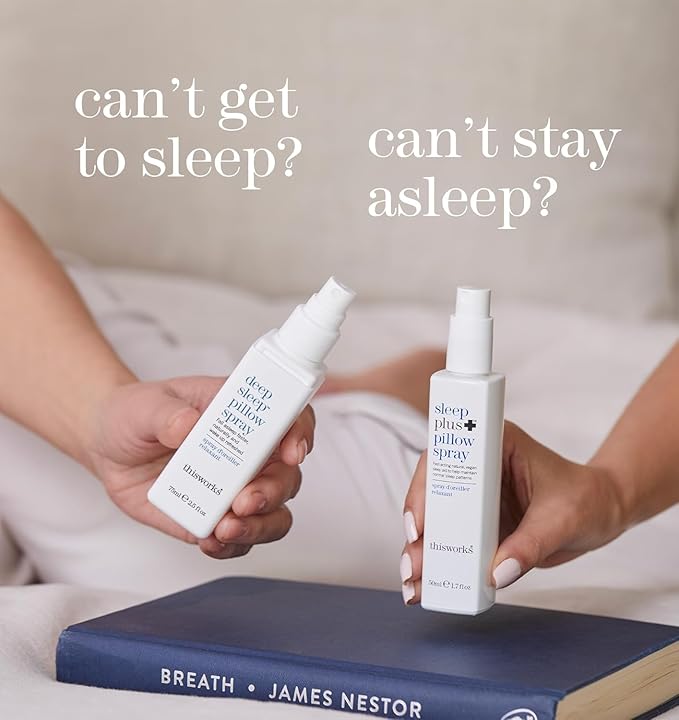 THISWORKS sleep plus pillow spray Fast-Acting Natural Rest with with Essential Oils of Lavender Vetivert and Camomile 100ml 3.3 fl oz