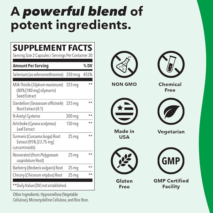 LifeSeasons Puri-T - Liver Cleanse &amp Detox Support Supplement - Resveratrol N-Acetyl Cysteine Milk Thistle Artichoke &amp Turmeric - Supports Tissue Regeneration &amp Healthy Bile Flow - 60 C