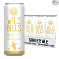 Wild Bill's Ginger Ale Soda Classic Craft Soda Pop Soft Drinks Sodas Made with Pure Cane Sugar Caffeine Free NO High Fructose Corn Syrup Gluten Free Vegan Low Sodium 12 Oz 12 Pack