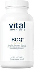 Vital Nutrients BCQ - Vegan Boswellia Bromelain Curcumin &amp Quercetin Supplement - Joint Support Supplement - Supports Sinus &amp Digestive Health - Gluten Dairy Soy Free - 120 Capsules