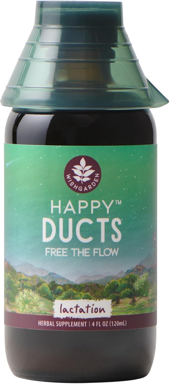 WishGarden Herbs Happy Ducts Lactation Support - Clogged Milk Duct Relief Supplement Herbal Breastfeeding Support Supplement Tincture for Breast Engorgement Relief and Clogged Milk Ducts 4oz