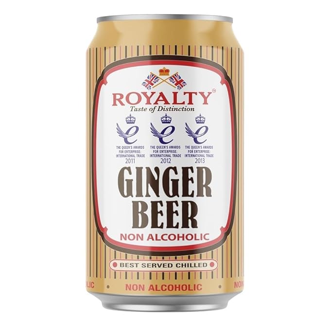 Royalty Non-Alcoholic Ginger Beer Can 11.15 Ounce (Pack of 12)