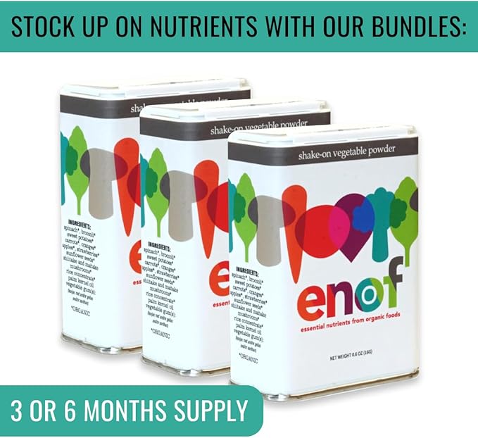 ENOF Organic Fruit and Vegetable Powder Kids &amp Adults | 10 Clean Ingredients - Strawberry Spinach | Gluten &amp GMO Free Vegetable Powder for Kids | 60 Servings 1 Mo. Supply Made in USA