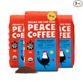 Peace Coffee French Roast Ground Dark Roast 12 oz Pack of 3 Organic Fair Trade Nutty Bold Flavor Shade Grown Fresh Roasted