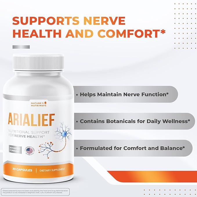 Arialief – Natural Supplement for Overall Wellness and Comfort – Made in USA Non-GMO Easy to Take 30 Capsules 3 Month Supply