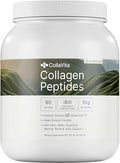CollaVita Collagen Peptides Powder (3 Month Supply) Grass-Fed Pasture-Raised Hydrolyzed Collagen Powder Type I &amp III Hair Nails Skin &amp Joints Non-GMO Paleo &amp Keto Unflavored 32 oz.