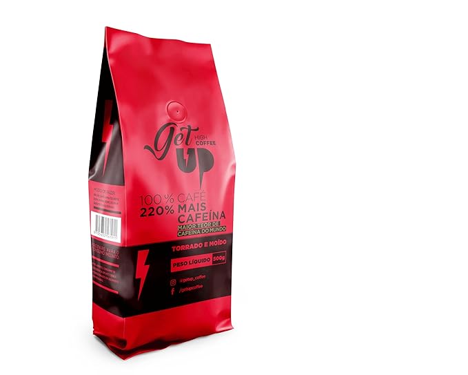 Get Up Coffee - Premium Roast Ground Coffee Bold &amp Smooth Flavor High Caffeine Medium Dark Roast Designed to Boost Performance 1.1 lb Bag (500g)