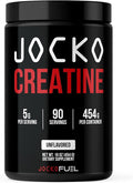 Jocko Fuel Creatine Monohydrate Powder - Creatine for Men &amp Women Supplement for Athletic Performance &amp Muscle Health 90 Servings 16 oz (Unflavored) (16 OZ JAR)