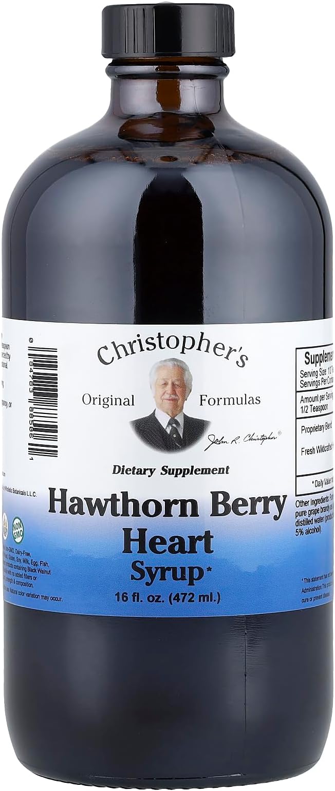 Christopher's Original Formulas Hawthorn Berry Heart Syrup - 16 fl oz | Natural Herbal Blend for General Wellness