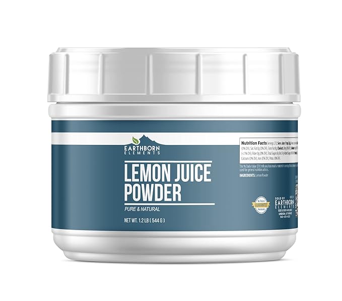 Earthborn Elements Lime Juice Powder &amp Lemon Juice Powder Bundle Cooking &amp Baking Bulk Sizes Beverages &amp More