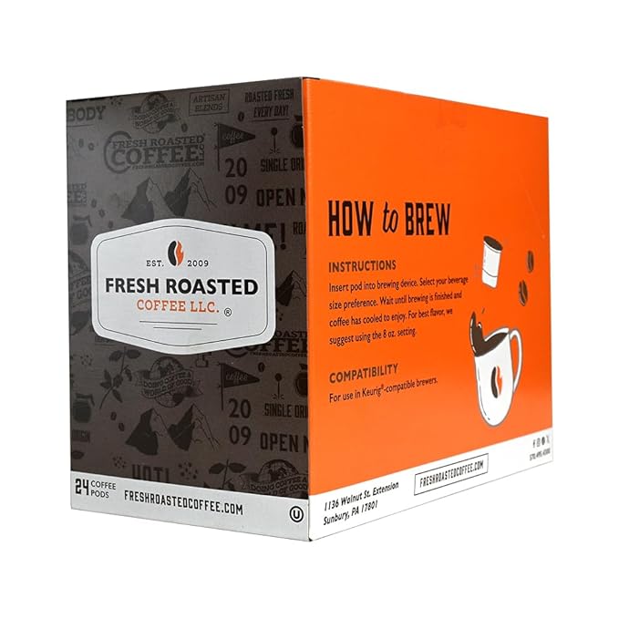 Fresh Roasted Coffee 100% Jamaica Blue Mountain Medium Roast Kosher K-Cup Compatible 24 Pods