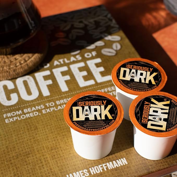 Fresh Roasted Coffee Seriously Dark Artisan Blend Dark Roast 72 Pods for K Cup Brewers