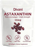 Cyano Divani Astaxanthin 12mg 4-Month SupplyEasy to Swallow Non-GMO120 Softgels