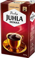 Paulig Juhla Mokka - Fine Grind - Filter Blend Ground Coffee - Bag 500g (Finland) (8 Bags (Save 30%))