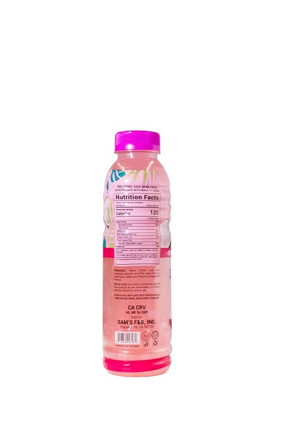 Niconico juice drink with nata de coco 30% fruit juice (16.9 floz 6 Pack) (6 Lychee)