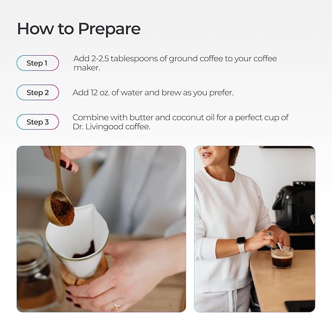 Livingood Daily Coffee with Moringa Whole Bean Medium Roast Coffee with Plant Based Ingredients for Morning Energy Made with Moringa Powder Organic Non GMO Vegan Gluten Free 20 Srvgs 12 oz Bag