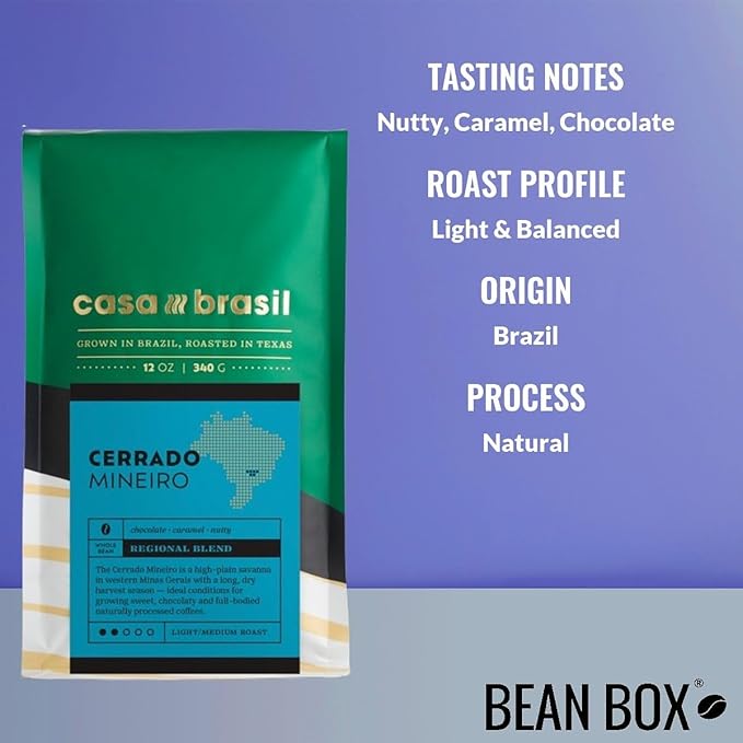 Cerrado Mineiro - Roasted by Casa Brasil Coffees - Whole Bean Coffee - 5 Pound Bag