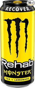 16 Pack - Monster Rehab - Tea + Lemonade + Energy - 15.5oz.