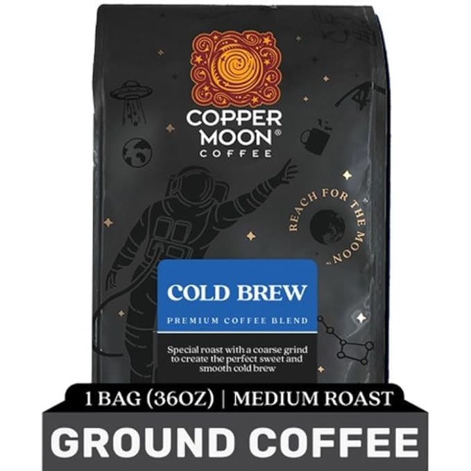 Copper Moon Ground Coffee Medium Roast Cold Brew Special Blend 32 Oz