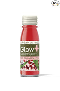 Greenhouse Juice Organic Glow Wellness Shots 12-Count 60ml Glass Bottles Sweet + Tart Pomegranate + Apple Flavor Vegan &amp Gluten-Free