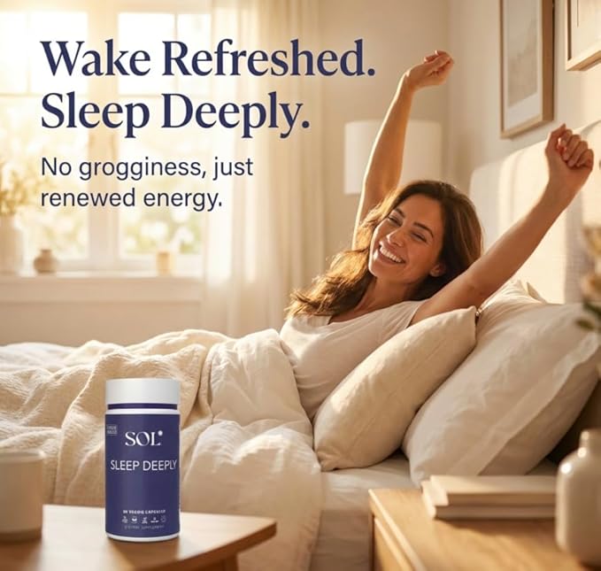 Sleep Aid Without Melatonin for Adults - 60 Capsules - Herbal Vegan &amp Gluten Free Sleep Supplement Aid - Pastillas para dormir - Sleep Deeply Made in The USA