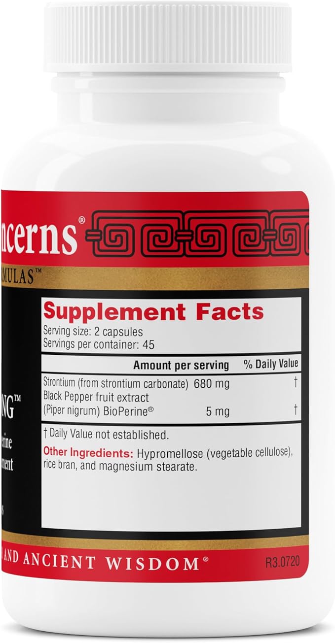 Health Concerns BioStrong – Bone Strength &amp Density Support Supplement – Strontium &amp BioPerine Black Pepper Extract for Joint Mobility – Chinese Herbal Blend for Men &amp Women – 90 Capsules