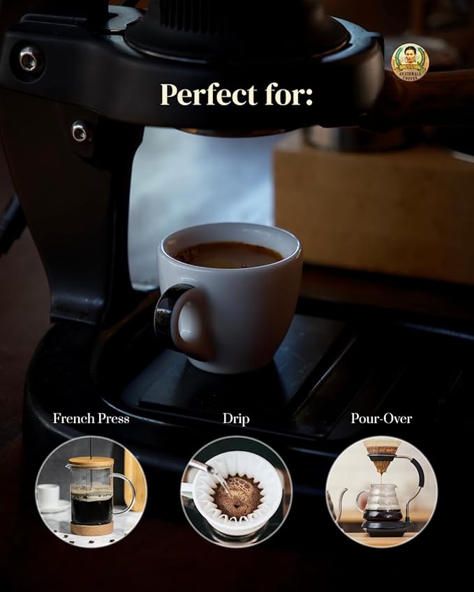 Via Guatemala Coffee – Guatemala Specialty Ground Coffee with Cardamom Medium Roast Single-Origin Arabica 16 oz