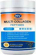 Multi Collagen Peptides Powder - Type I II III V X - Hydrolyzed Collagen Peptides with Vitamin C Hyaluronic Acid Supports Skin Hair Nail &amp Joint Grass-Fed Non-GMO 35 Servings