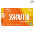 Generic Z e v i a Zero Calorie Soda Orange 12 Ounce Cans (Pack of 6)