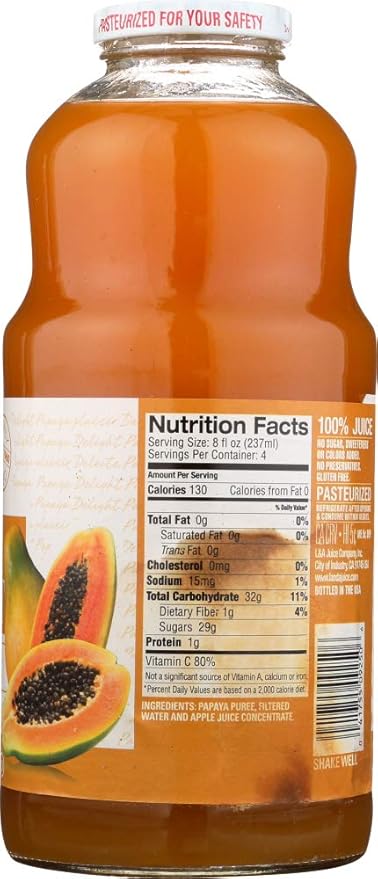 L &amp A Juice B59574 L &amp A Juice Papaya Delight -6x32 Oz by L &amp A Juice