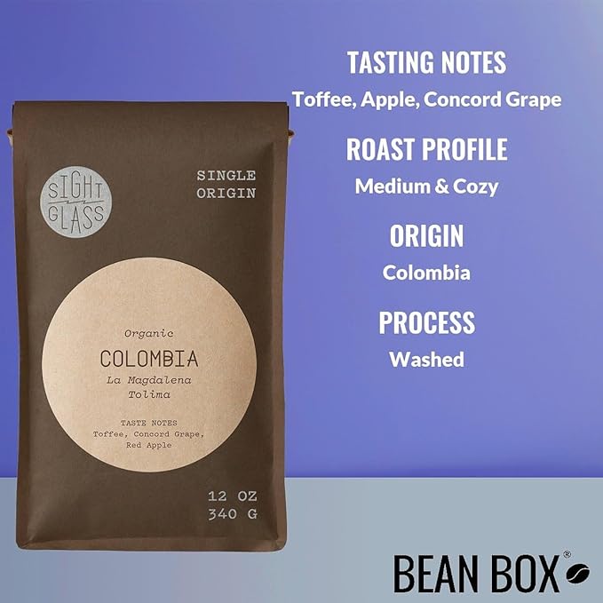 Colombia La Magdalena Tolima - Certified Organic - Roasted by Sightglass Coffee - Whole Bean Coffee - 5 Pound Bag