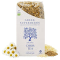 CHIOS Tea | Greek Wellness Loose Herbal Tea | Whole Chamomile Flowers Chios Mastic Gum Mahlab | 100% ORGANIC Caffeine Free Natural Earthy Flavor | Product of Greece | 90G (3.2 OZ) (50 Cups)