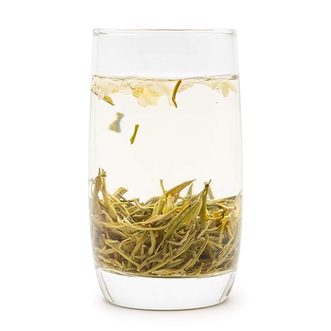 Oriarm 2025 Bi Tan Piao Xue Jasmine Tea Loose Leaf 900g (Pack of 2) - Chinese Mao Feng Green Tea with Jasmine Flowers - Yuqian 1st Grade