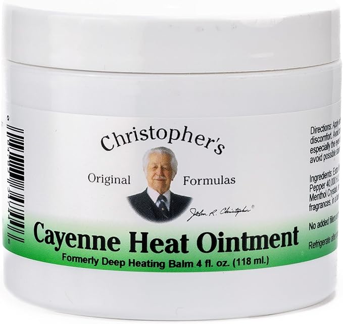 Christopher's Original Formulas Cayenne Heat Ointment Warming Herbal Topical for Discomfort &amp Circulation 4 fl oz