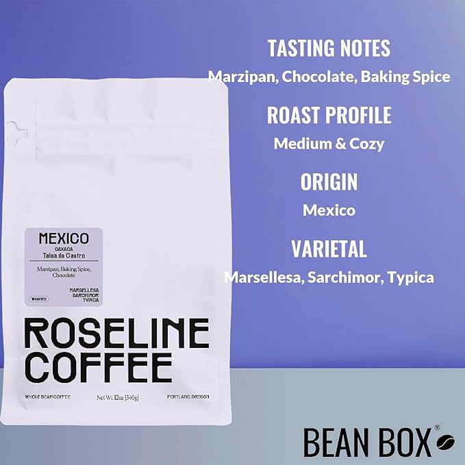 Mexico Talea de Castro - Roasted by Roseline Coffee - Whole Bean Coffee - 12 Ounce Bag