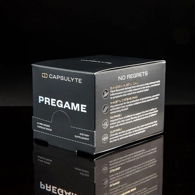 Pregame | Prevent Feeling Awful After Drinking | Alcohol Aid and Liver Health | Doctor Formulated | DHM N-Acetyl Cysteine NAC Milk Thistle | 2 Box Pack (28 Doses 112 Capsules)