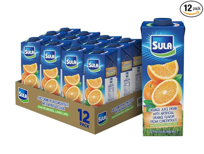 Sula Orange Juice - Pack of 12 units of 32 Fl oz (940 ml)
