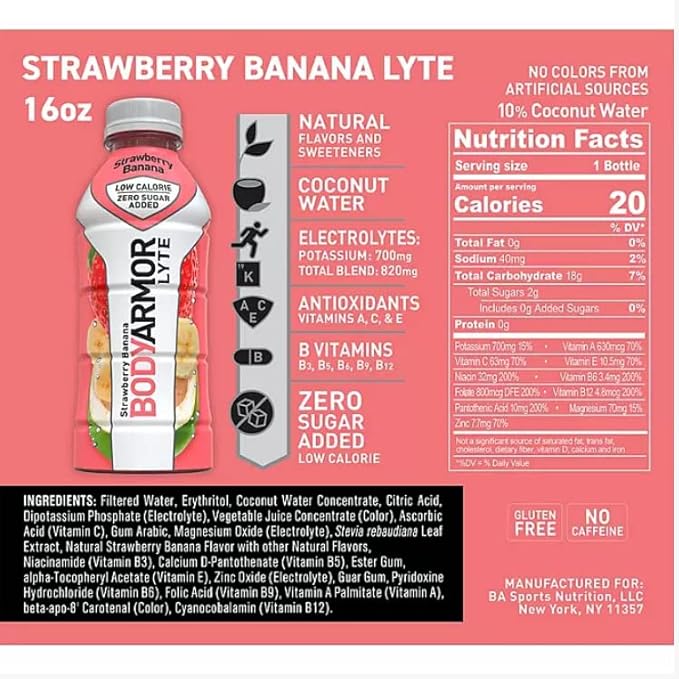 BEEQ BOX (Pack Of 9) BODYARMOR LYTE Sports Drink Variety Pack (16 fl. oz.)
