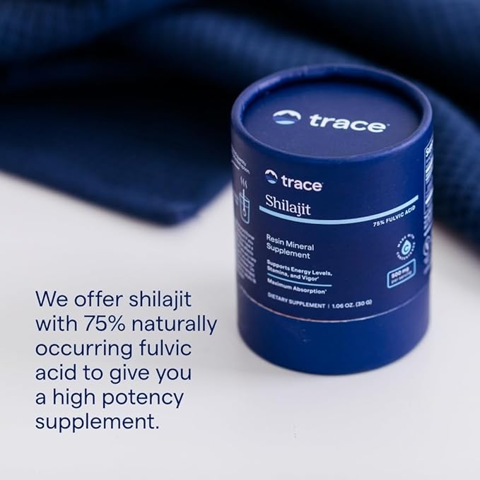 Trace Minerals Shilajit Resin - Himalayan Shilajit Resin for Overall Wellness - Immunity Support - Energy Brain &amp Digestive Health Support - ConcenTrace - 450mg Per Serving (60 Servings)