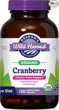 Oregon's Wild Harvest Cranberry Herbal Supplement – Organic Urinary Tract Support PACran Concentrate Non-GMO 120 Vegan Capsules