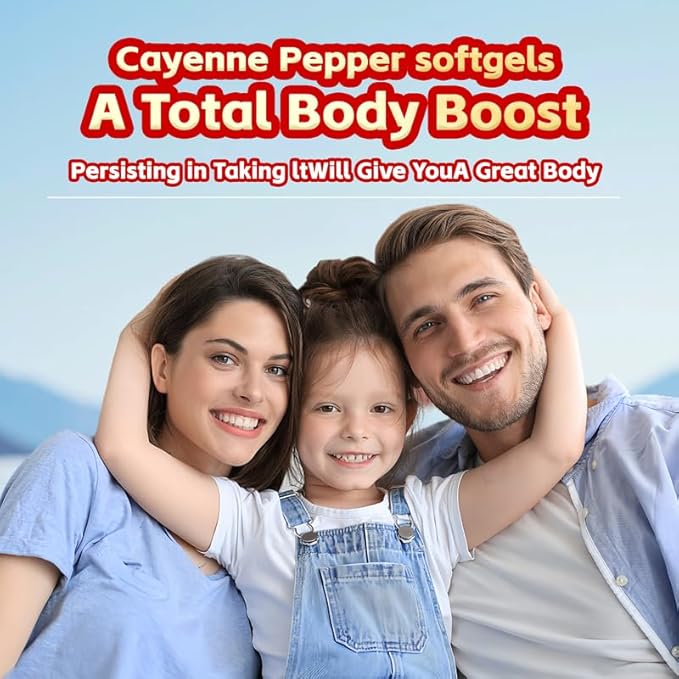 AuriLabs Cayenne Pepper Softgels Supplement Supports Leg Vein Heart and Blood Vessel Health with Vitamin E D3+K2 and Extracts of Grape Seed Hawthorn Beetroot and Others (1)