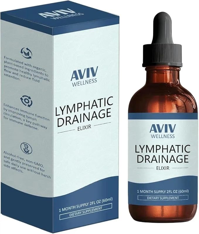 Alora's Hope Organic Lymphatic Drainage Drops - Herbal Liquid Blend for Circulation Fluid Balance Fast-Absorbing Botanical Formula 2 fl oz(1pc)