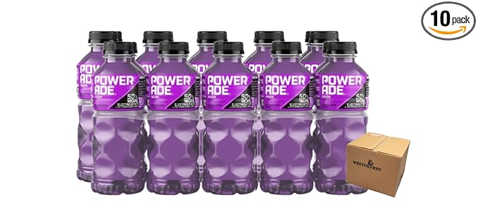 WESTERNMBY POWERADE Grape Bottles 20 fl oz 10 bottles Total: 200.0 Fl Oz