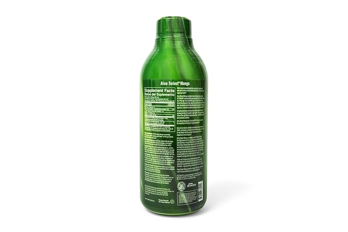 Univera Aloe Vera Juice Preminum Organic Aloe Vera Digestive Enzymes for Gut Health Immune Support Prebiotic Supplement Reduces Inflammation Mango Flavor 30 Day Supply (33 fl oz)