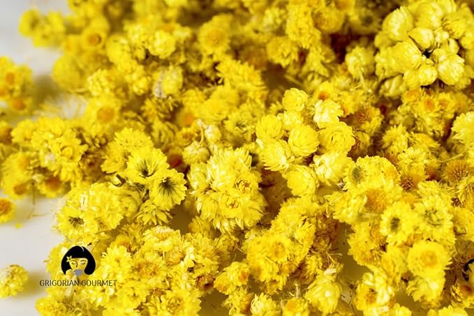 Helichrysum Immortelle Dried Flowers (4 OZ = 113 grams) Sandy Immortelle Herb Tea Wild Harvest from Armenia