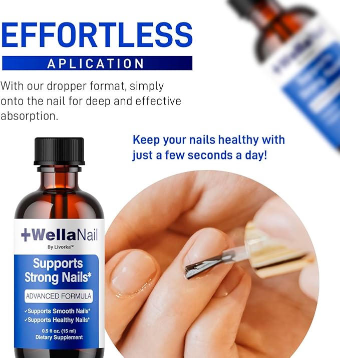 WellaNail Drops - Official Wella Nail Advanced Liquid Drop Supplement - Maximum Strength All Natural WellaNail Premium Support for Overall Health &amp Wellness Reviews 1 Bottle for 1 Month