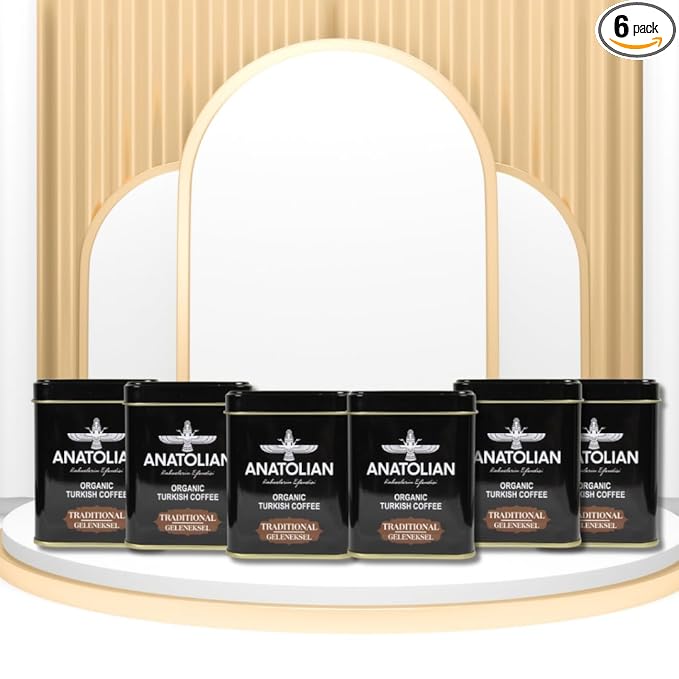 Authentic Turkish Coffee – Traditional Fine Ground Coffee Rich &amp Bold Flavor 100g / 3.5oz – Smooth Aromatic Premium Quality Perfect for Turkish Coffee Lovers Arabic coffe (6 piece)